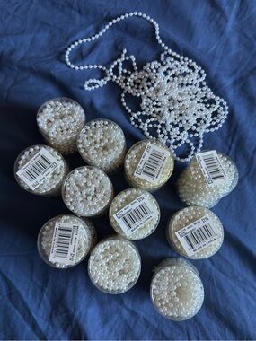 Lot of Faux Pearl Beads - Cream/White